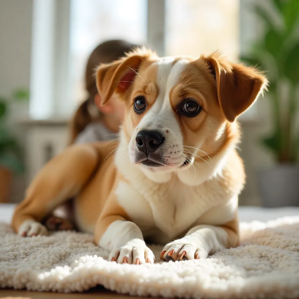 Family cleaning together in a bright home