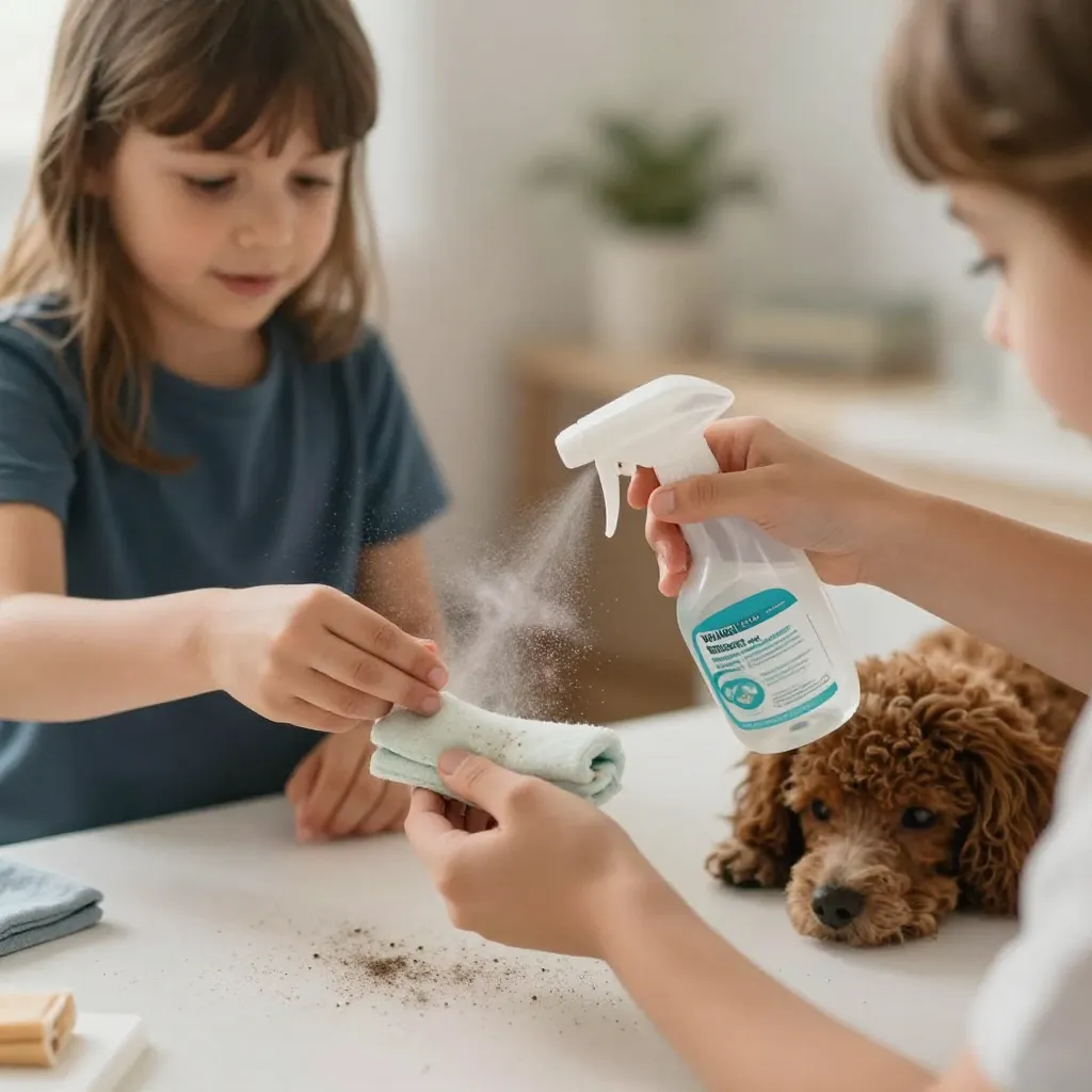 Dust particles visible in sunlight